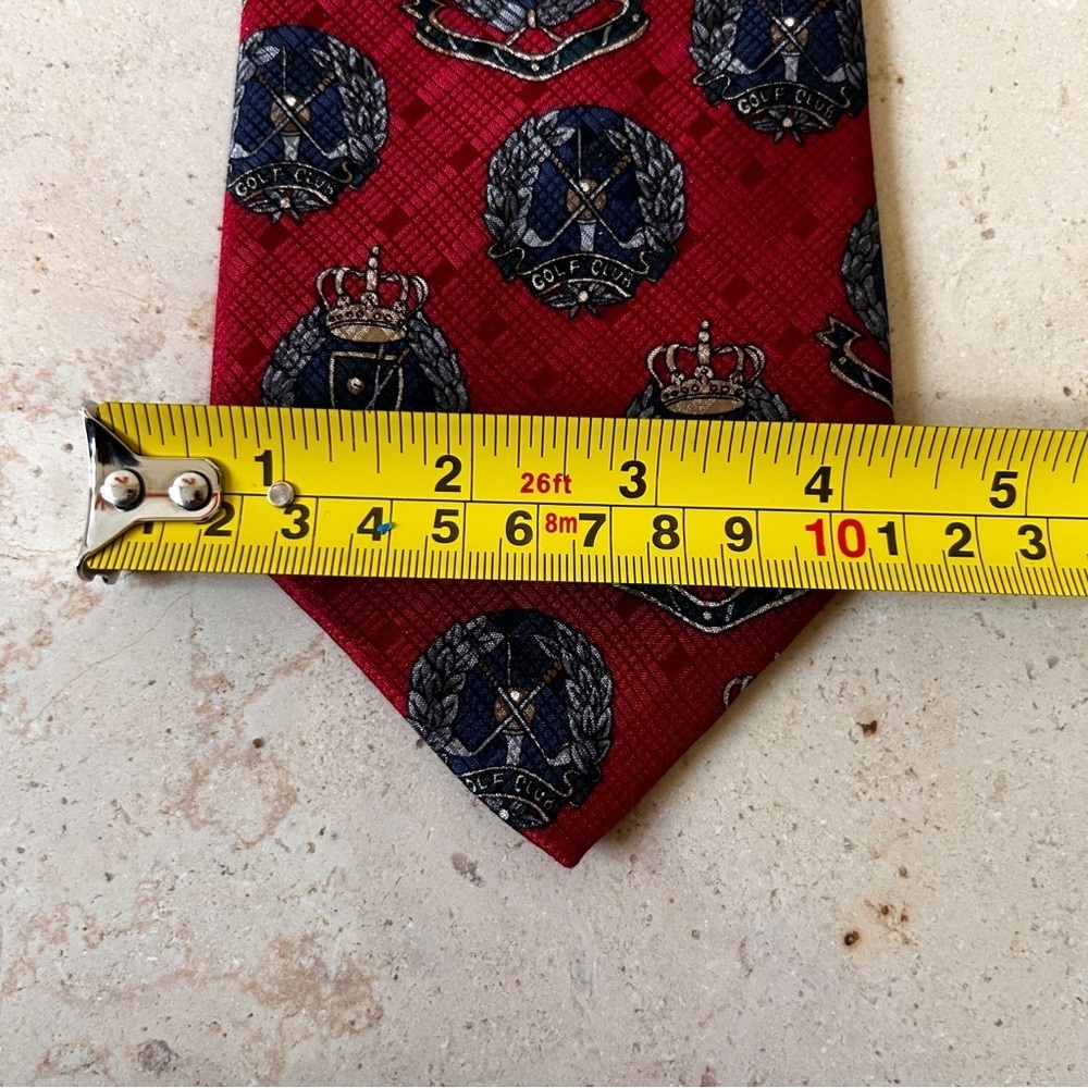 James Windsor 100% Silk Tie Mens Size 55" x 4" Golf Theme - Picture 5 of 8